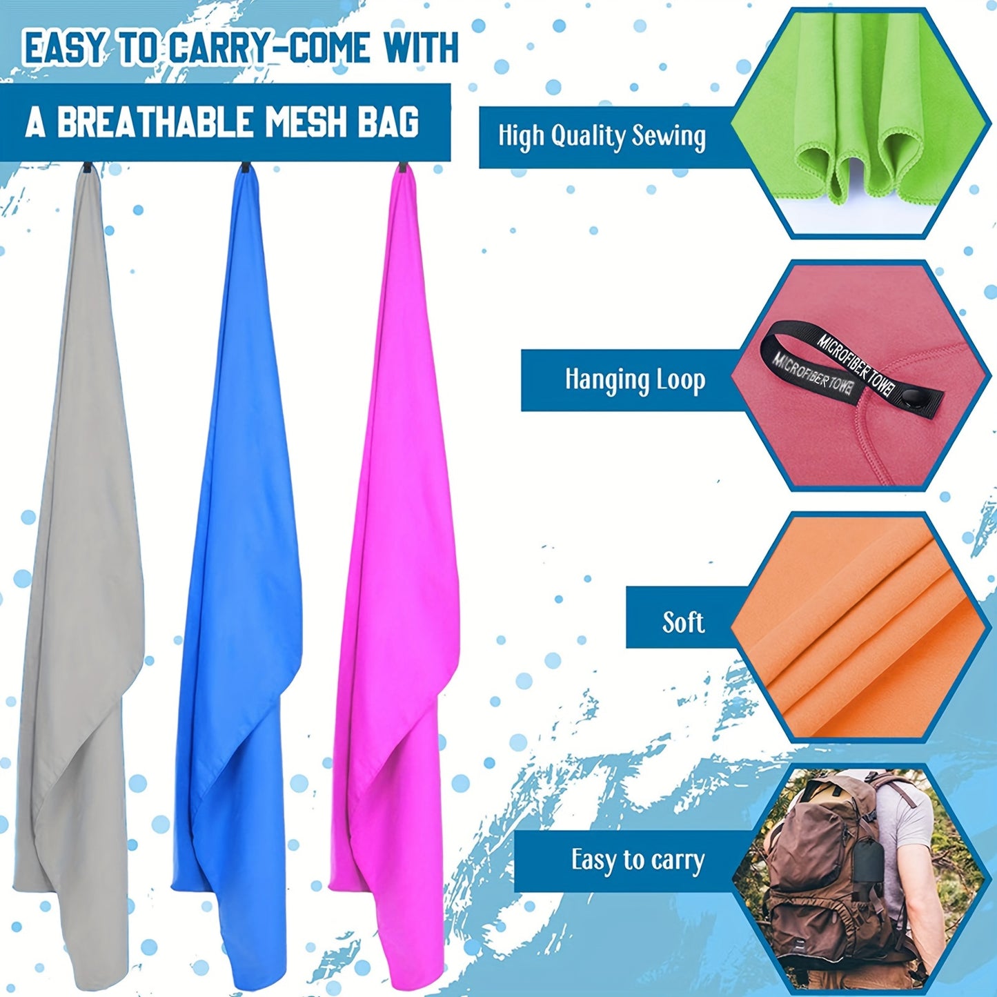 Super Absorbent Soft Microfiber Towel – Sand-Free & Soft