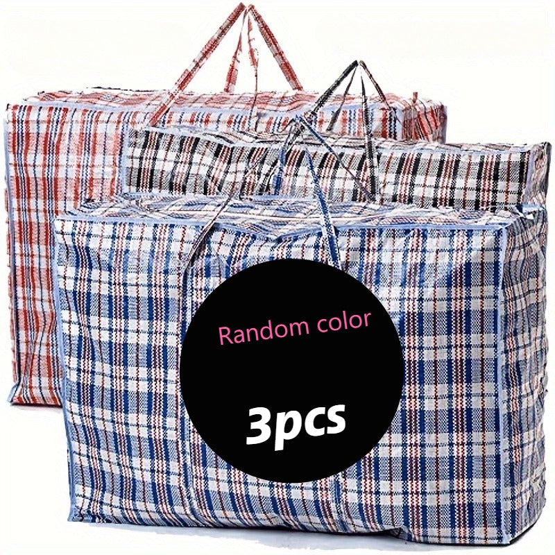 3pcs/1pc, Oversized PVC Zipper Storage Bag - Durable, Reusable Clothing, Laundry, Bedding Organizing Bag - Ideal for Moving and Daily Use, Mounted Closet Systems
