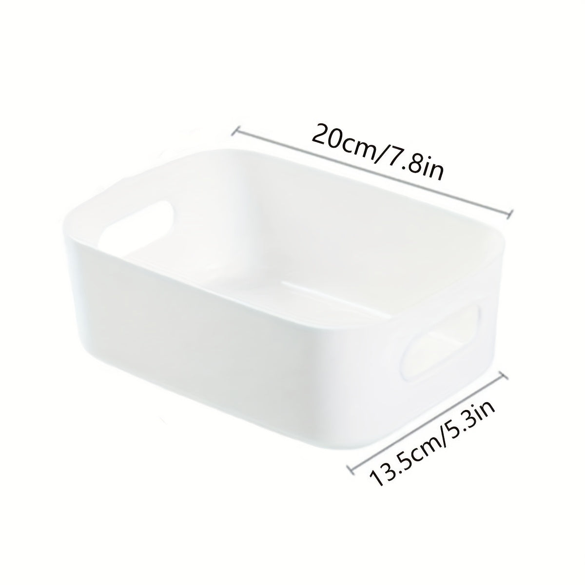 2pcs Vibrant Plastic Storage Bins for Desk, Bathroom, Kitchen