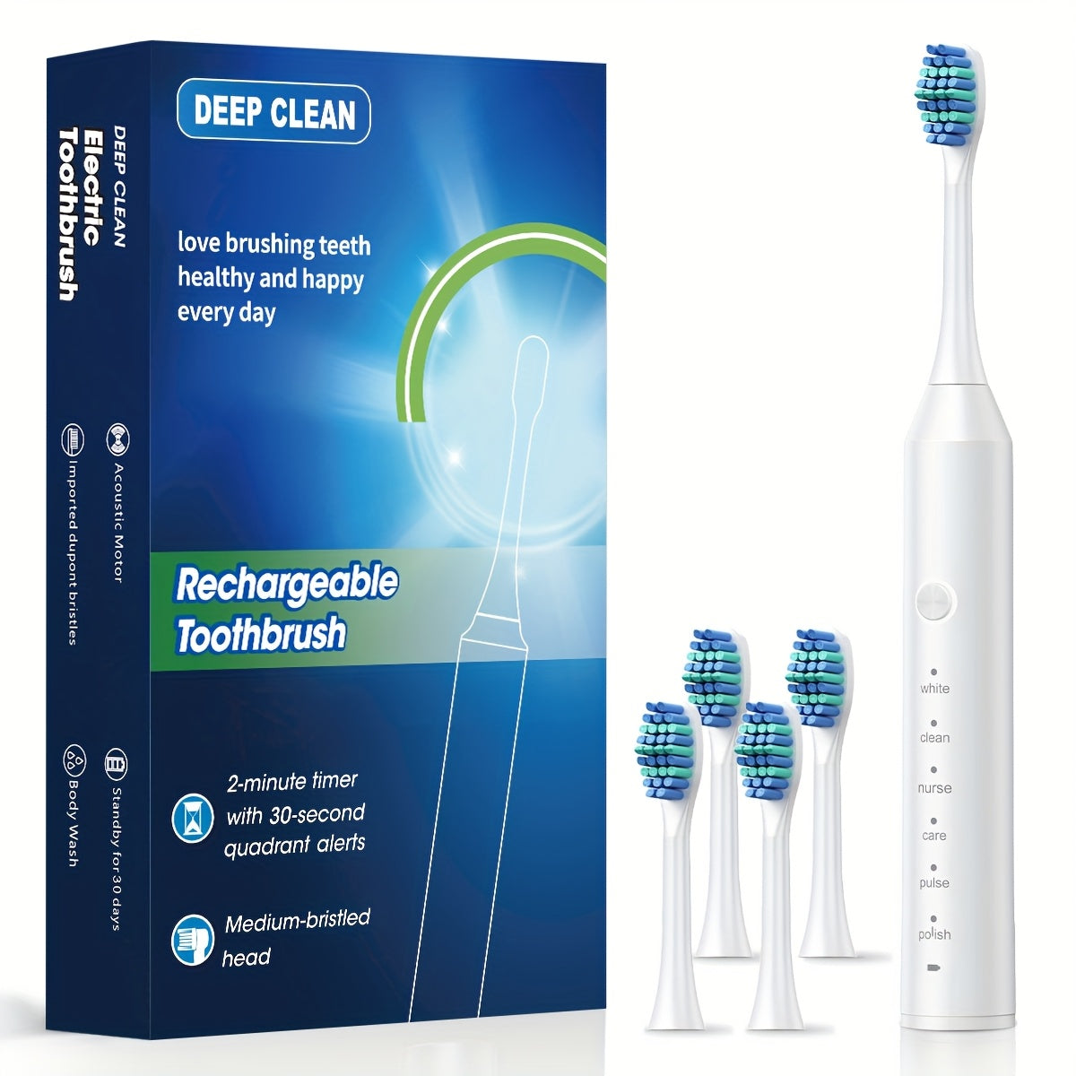 Automatic Rechargeable Electric Toothbrush for Adults