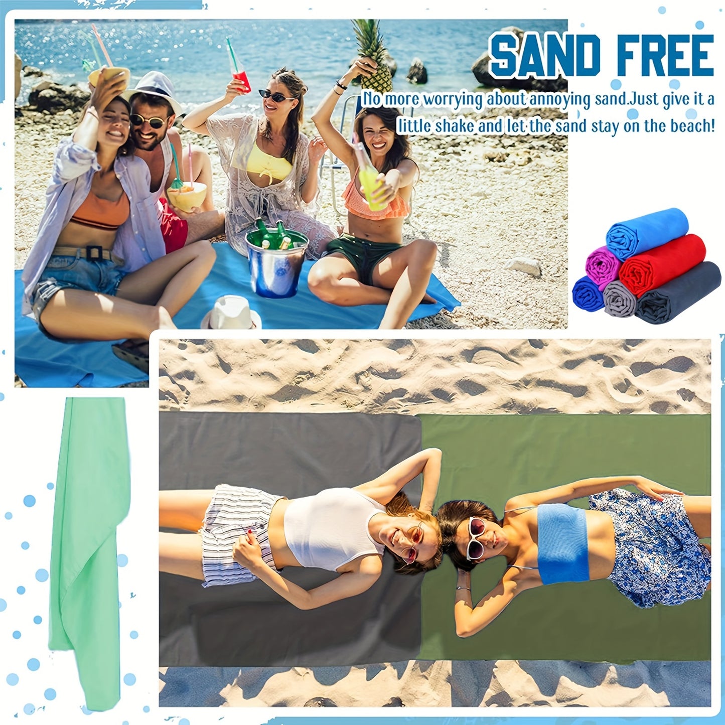 Super Absorbent Soft Microfiber Towel – Sand-Free & Soft