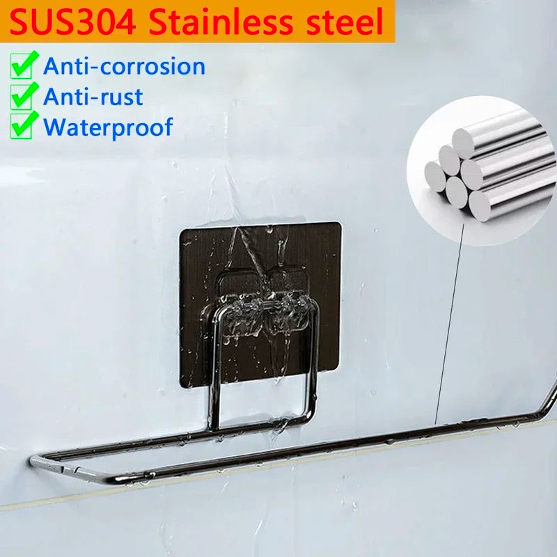 2PCS Kitchen & Toilet Paper Towel Holder – Wall Mount