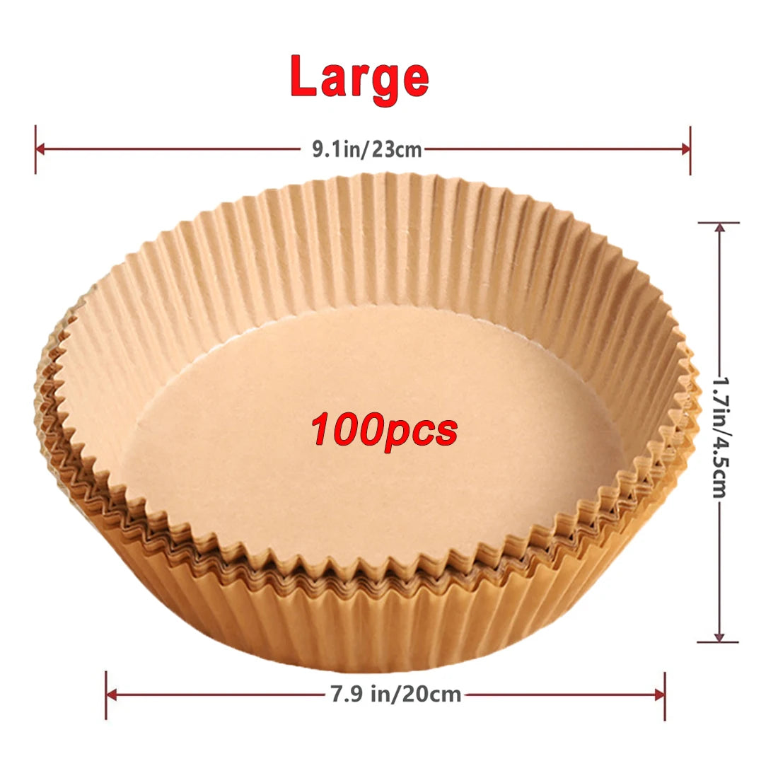 50/100Pcs Non-Stick Disposable Air Fryer Paper Liners