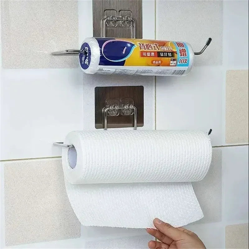 2PCS Kitchen & Toilet Paper Towel Holder – Wall Mount