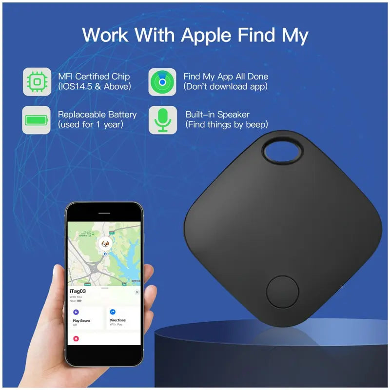 Smart Bluetooth GPS Tracker – Find My App Compatible