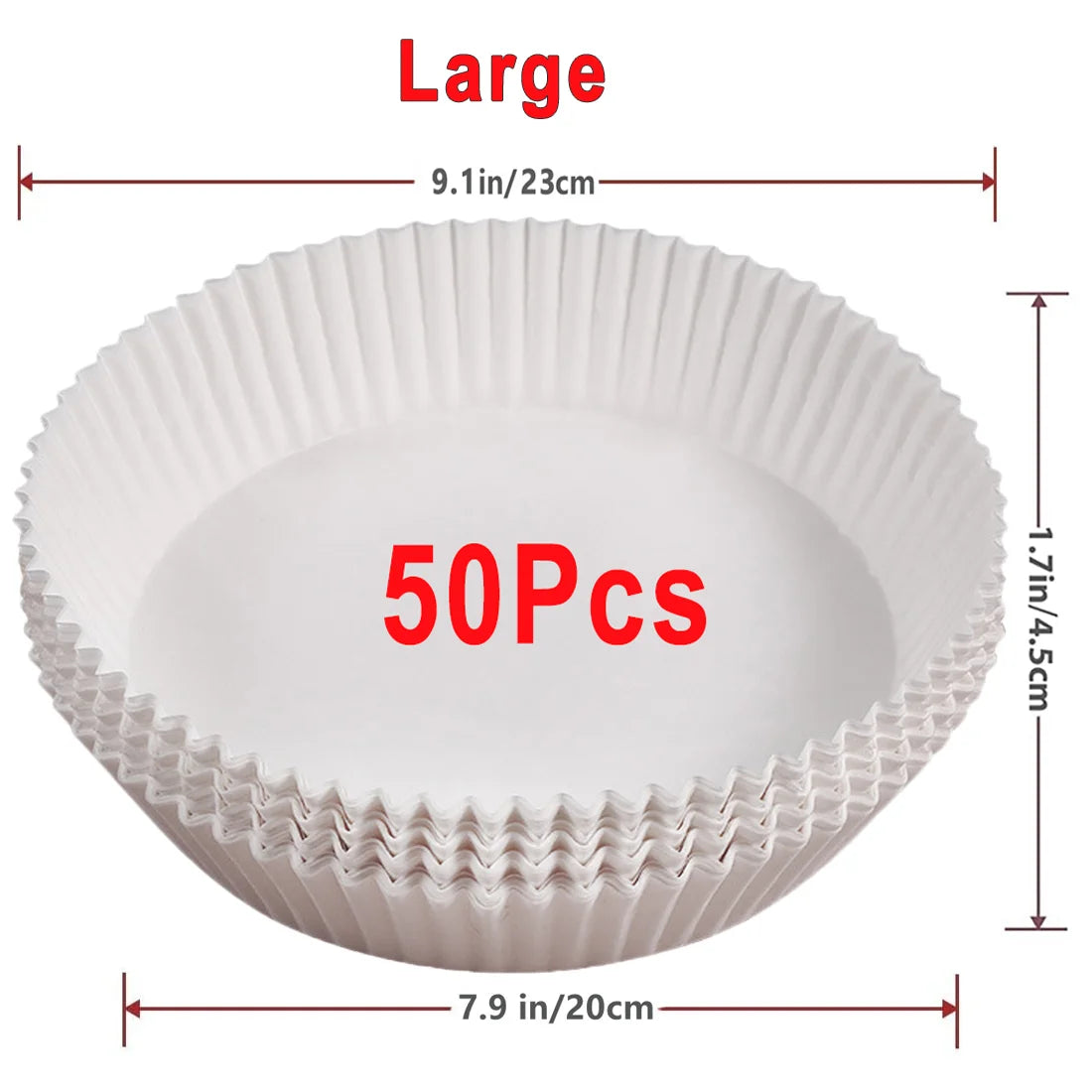 50/100Pcs Non-Stick Disposable Air Fryer Paper Liners