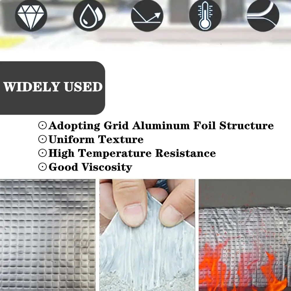 Waterproof Aluminum Foil Butyl Tape – High-Temperature Sealant