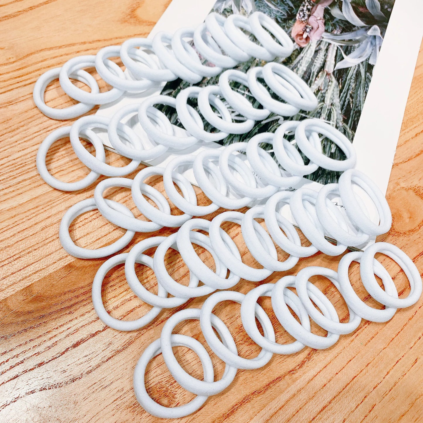 50/100pcs Black High Elastic Hair Bands for Women