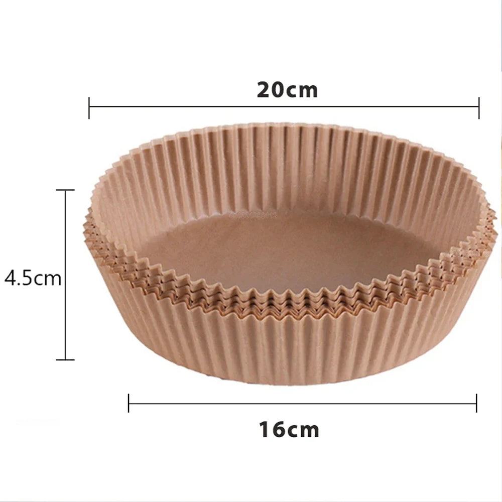 50/100Pcs Non-Stick Disposable Air Fryer Paper Liners