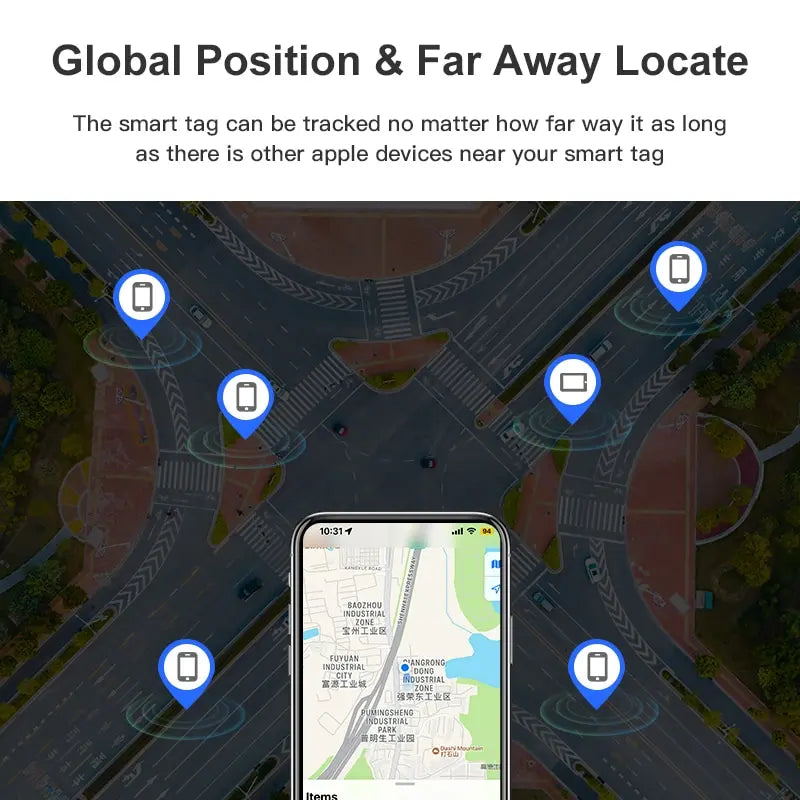 Smart Bluetooth GPS Tracker – Find My App Compatible