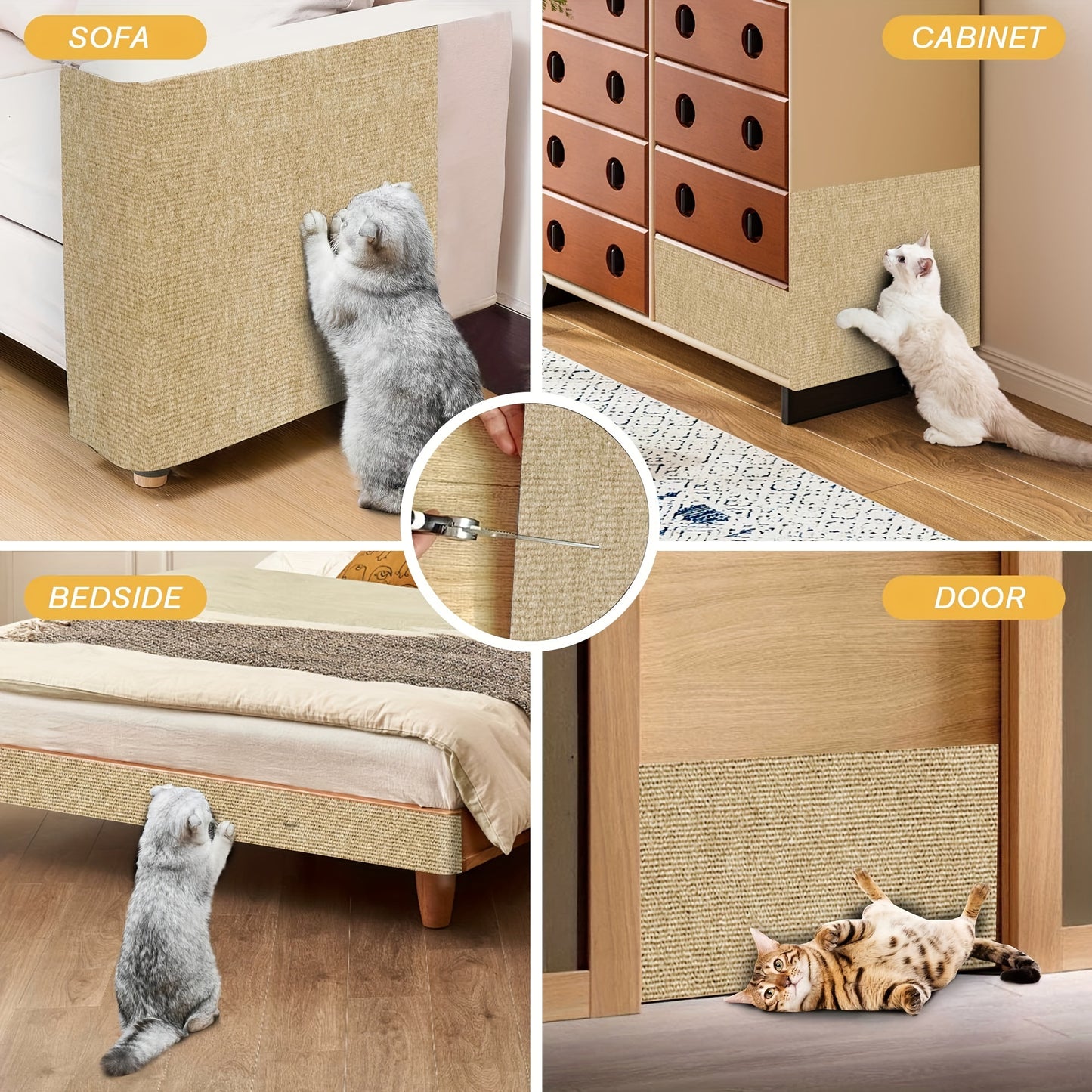 Customizable Cat Scratching Mat – Durable Furniture Protector Pad