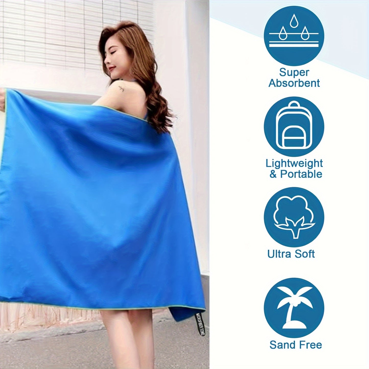 Super Absorbent Soft Microfiber Towel – Sand-Free & Soft