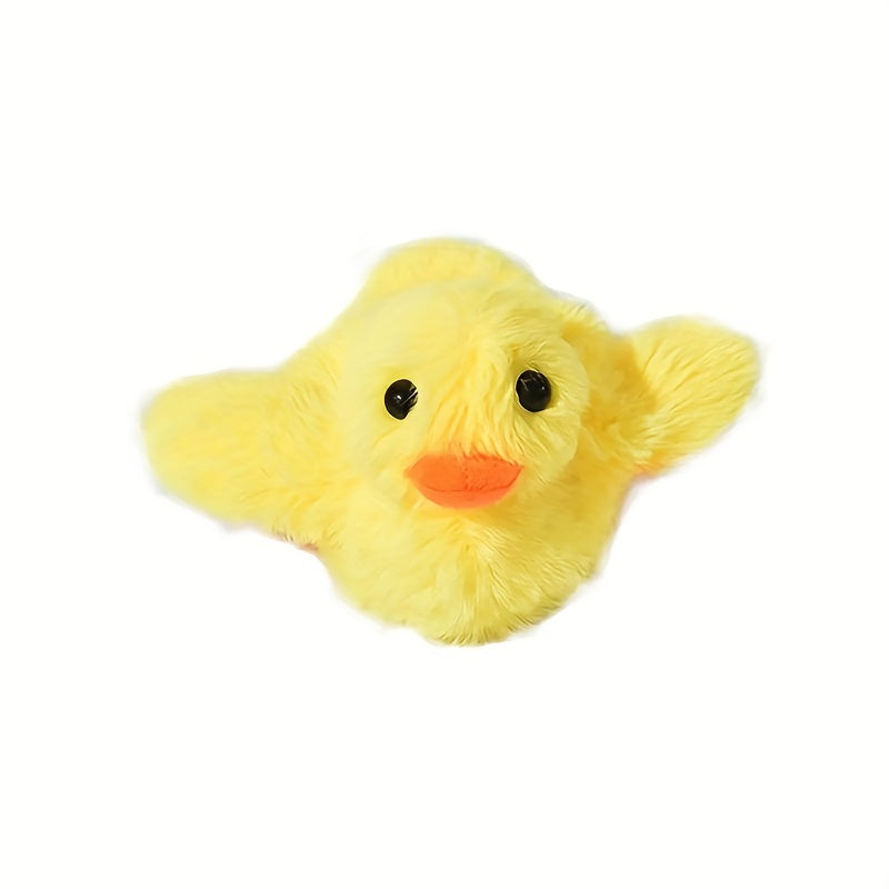 1pc Interactive Electric Cat Toy, Quack Duck Sound, Indoor Kitten Play, Flapping Wing Duck, Sports Entertainment Companion, Plush Material, USB Rechargeable Battery, Voltage Below 36V