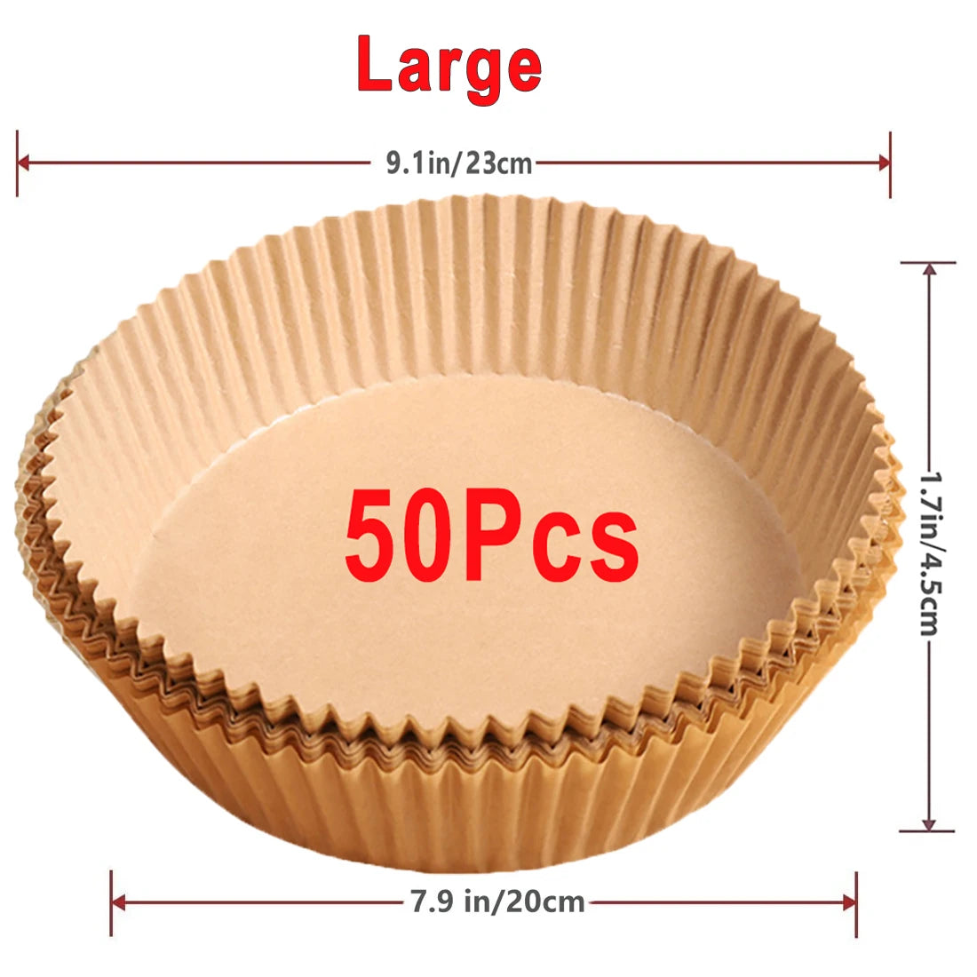 50/100Pcs Non-Stick Disposable Air Fryer Paper Liners